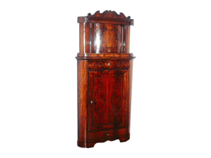Mahogany Corner Cabinet Restoration
